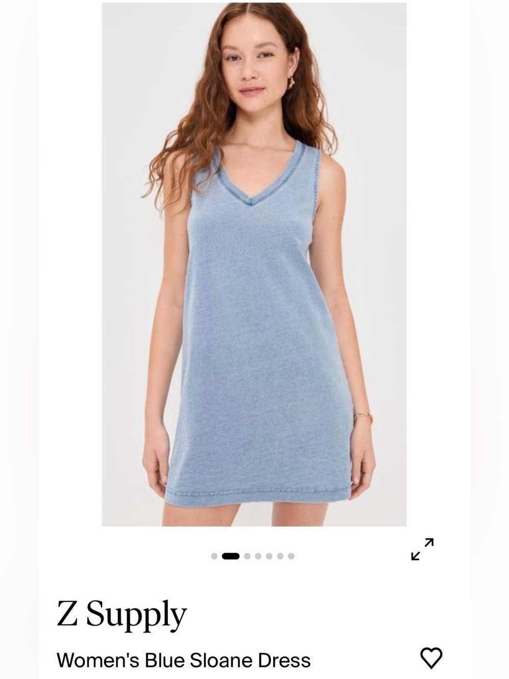 Z Supply Sloane Dress blue Small